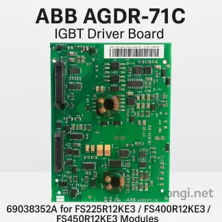 ABB AGDR-71C IGBT Driver Board 69038352A for FS225R12KE3 / FS300R12KE3 / FS450R12KE3 Modules