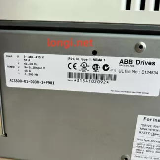 ABB800 series VFD ACS800-01-0030-3+P Original Dismantled Used Parts