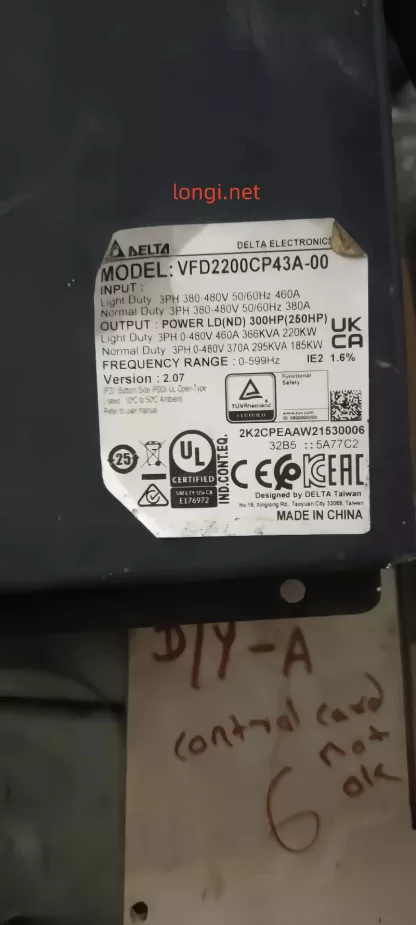 Used Disassembled Delta C2000-CP200-220KW Inverter Trigger Board 2954437702/2954437703 with Quality Assurance - Image 5