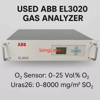 ABB EL3020 Gas Analyzer – Used Unit for O₂ / SO₂ Measurement with Uras26 Sensor & LCD Display