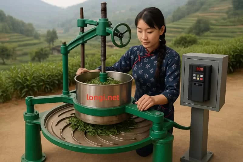 During the tea production process using a tea rolling machine