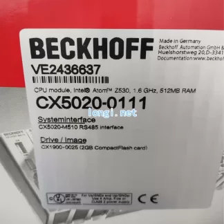 Beckhoff CX5020-0111 Embedded PC Controller (Intel Atom Z530, 512MB RAM, RS485 Interface)
