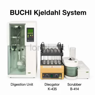 Swiss BUCHI B-324 Automatic Kjeldahl Distillation Unit + K-435 Digestion Unit + B-414 Scrubber System