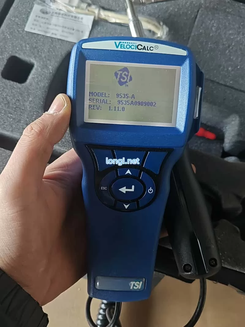 TSI 9535-A VelociCalc Hot-Wire Anemometer | Air Velocity, Flow, and Temperature Meter | Complete Set with Original Probe & Case
