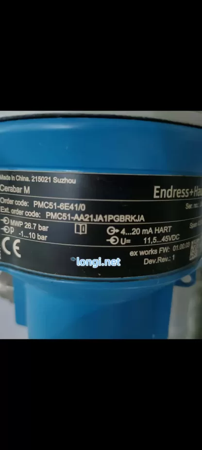 Endress+Hauser Cerabar M PMC51-AA21JA1PGBRKJA Pressure Transmitter (-1~10 bar, 4–20 mA HART, Brand New in Box) - Image 3