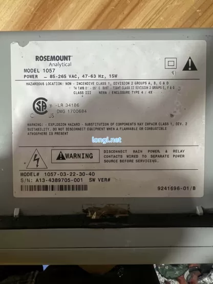 Emerson Rosemount Analytical 1057 Multi-Parameter Liquid Analyzer Transmitter – Used, Tested Good Condition - Image 5