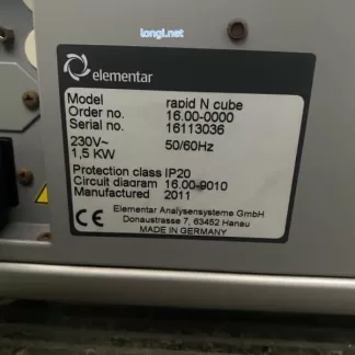 Elementar rapid N cube Organic Elemental Analyzer (Used, Good Condition, Fully Functional)