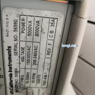 California Instruments 5001LIX Programmable AC/DC Power Source 10 kVA with GPIB Interface (Made in USA)