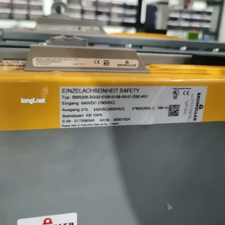 Label of Baumüller BM5335 servo drive specifications