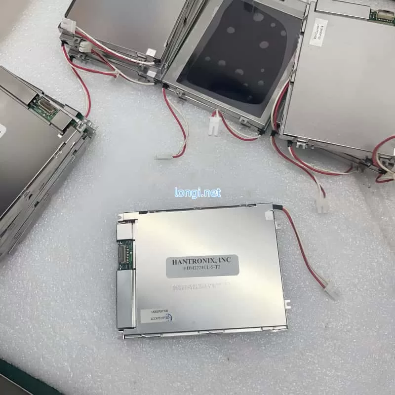 Hantronix HDM3224CL-S-T2 LCD module rear label close-up for Fluke DTX-1800