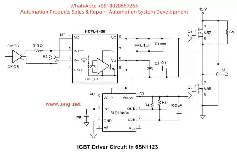 IGBT driver circuit in 6sn1123