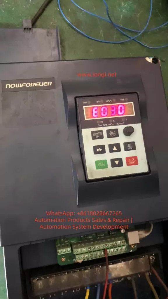 E030 warnning of nowforever inverter