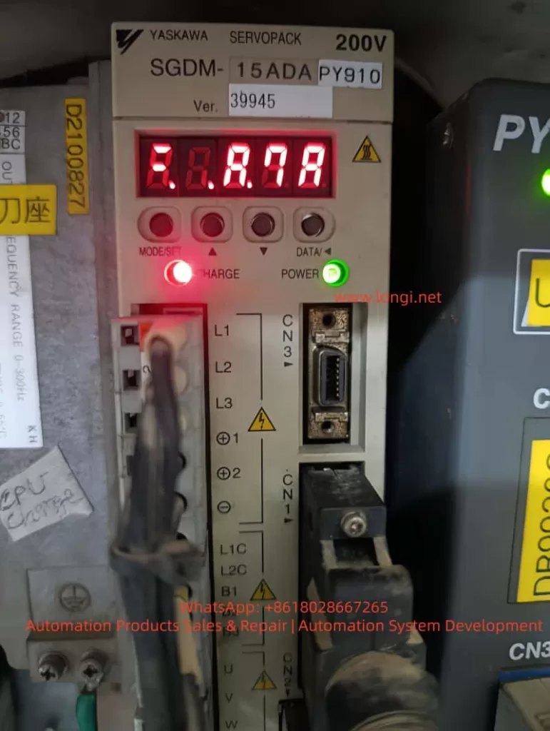 Yaskawa SGDM Servo Drive Alarm A.7A