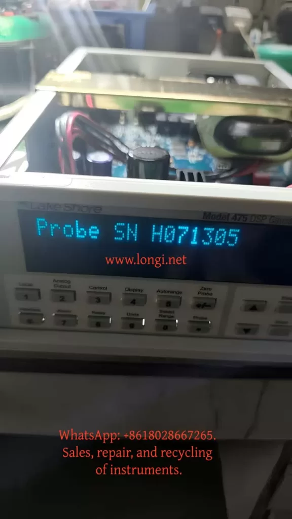 Status of probe serial number displayed on the Lake Shore gaussmeter