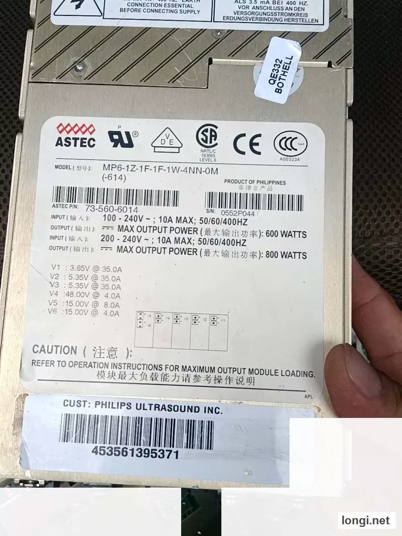 ASTEC MP6-1Z-1F-1F-1W-4NN-0M Power Supply Module product photo