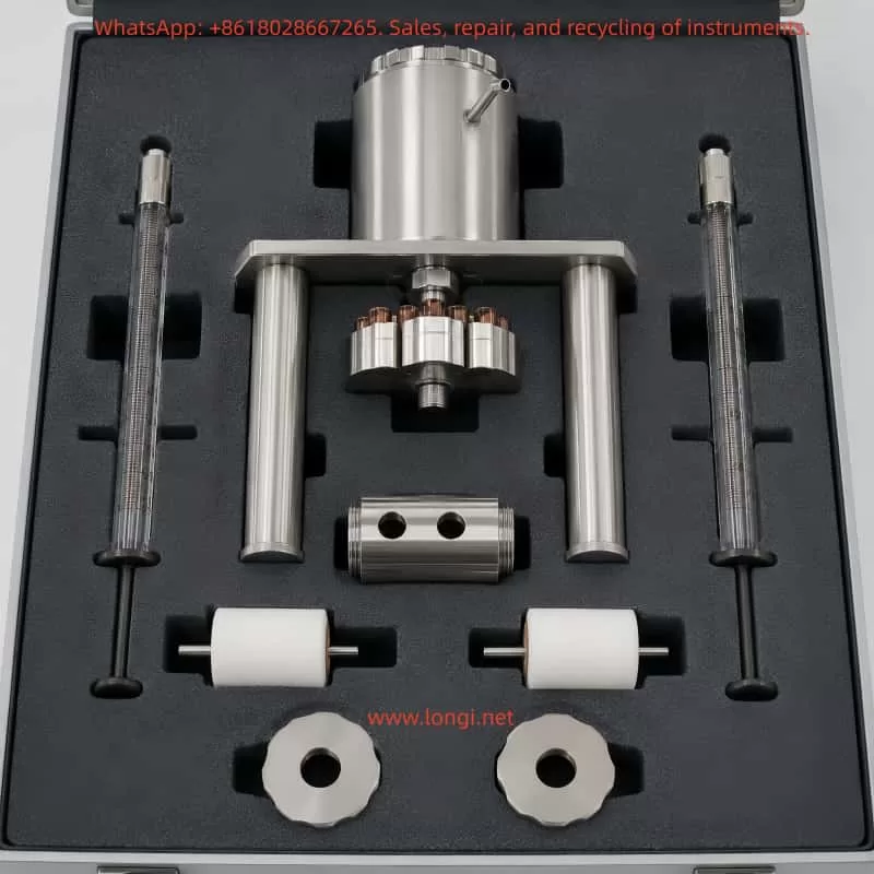 Avestin LiposoFast LF-1 liposome extruder components including stainless steel housing, membrane holder, polycarbonate membranes and gas-tight syringes