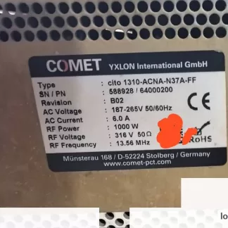COMET Cifo1310 13.56mhz 1000w product photo