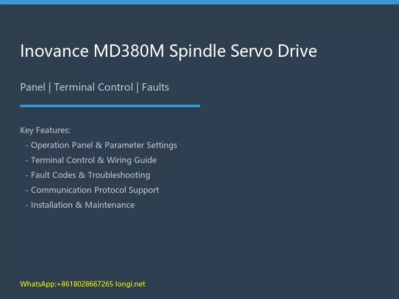 Inovance MD380M Spindle Servo Drive