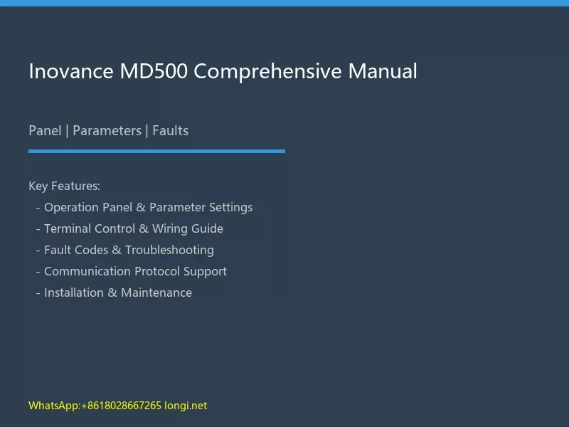 Inovance MD500 Comprehensive