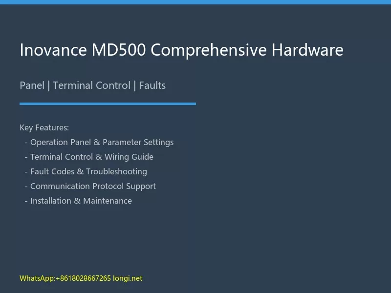 Inovance MD500 Hardware Manual