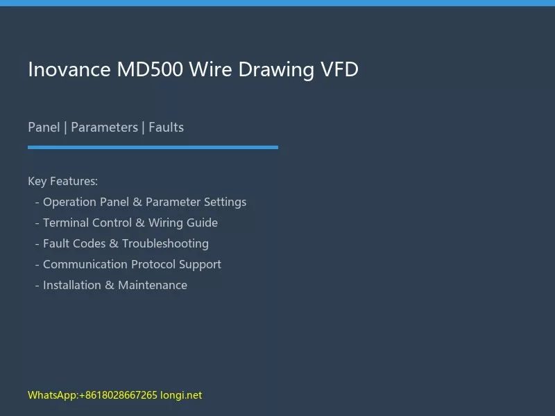 Inovance MD500 Wire Drawing VFD