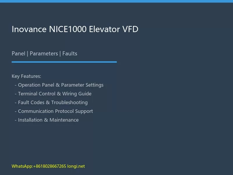 Inovance NICE1000 Elevator VFD