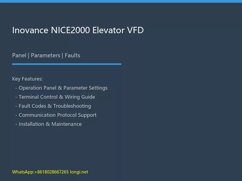 Inovance NICE2000 Escalator Controller