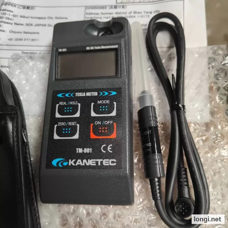 Kanetec TM-801 Tesla Meter with UM-3X4 Probe product photo
